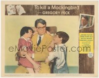 9p1309 TO KILL A MOCKINGBIRD LC #2 1963 best close up of Gregory Peck as Atticus with Jem & Scout!