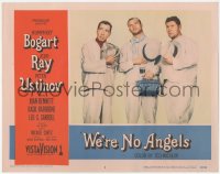 9p1324 WE'RE NO ANGELS LC #3 1955 posed portrait of Humphrey Bogart, Aldo Ray & Peter Ustinov!