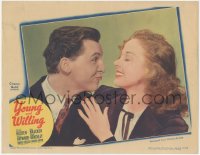 9p1339 YOUNG & WILLING LC 1943 close up of Eddie Bracken making pretty Susan Hayward laugh!