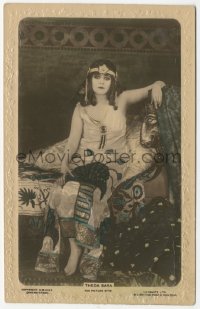 9p0022 THEDA BARA English postcard 1921 portrait of the legendary silent leading lady in wild outfit!