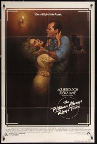 9p0589 POSTMAN ALWAYS RINGS TWICE 1sh 1981 art of Jack Nicholson & Jessica Lange by Rudy Obrero!