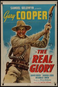 9p0593 REAL GLORY 1sh 1939 Gary Cooper, the story of a U.S. Army doctor's adventures!