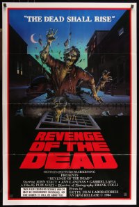 9p0596 REVENGE OF THE DEAD 1sh 1985 Pupi Avati's Zeder, cool zombie artwork, the dead shall rise!