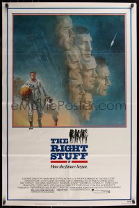 9p0598 RIGHT STUFF 1sh 1983 great Tom Jung montage art of the first NASA astronauts!