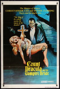 9p0601 SATANIC RITES OF DRACULA 1sh 1978 great artwork of Count Dracula & his Vampire Bride!