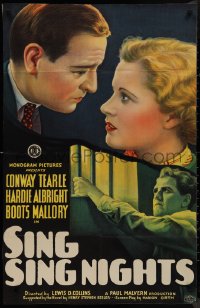 9p0610 SING SING NIGHTS 1sh 1934 three men shoot a man to death, but which bullet killed him, rare!