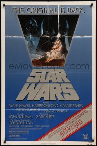 9p0614 STAR WARS NSS style 1sh R1982 George Lucas, art by Tom Jung, advertising Revenge of the Jedi!