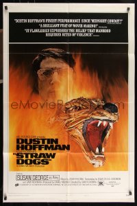 9p0615 STRAW DOGS style D 1sh 1972 Peckinpah, Hoffman, you're only getting five minutes!