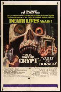 9p0618 TALES FROM THE CRYPT/VAULT OF HORROR 1sh 1973 horror double bill, creepy artwork!
