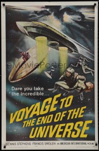 9p0629 VOYAGE TO THE END OF THE UNIVERSE 1sh 1964 AIP, Ikarie XB 1, cool outer space sci-fi art!