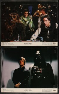 9p1376 RETURN OF THE JEDI 8 color 11x14 stills 1983 Darth Vader, Luke, complete set with slugs!
