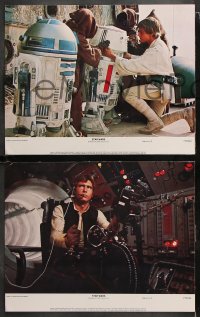 9p1417 STAR WARS 4 color 11x14 stills 1977 George Lucas classic sci-fi, R2, Darth Vader, NSS 770021!