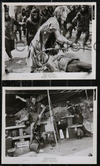 9p0902 PLANET OF THE APES 3 8x10 stills 1968 Charlton Heston escaping, Kim Hunter on a horse!