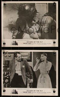 9p0784 RETURN OF THE FLY 3 English FOH LCs R1960s Vincent Price, includes scene that shows monster!