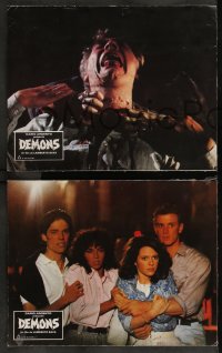 9p0118 DEMONS 7 French LCs 1986 Dario Argento, images of shadowy monster people and more!
