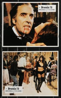 9p0119 DRACULA A.D. 1972 7 French LCs 1973 Hammer, Christopher Lee, sexy Stephanie Beacham!