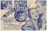 9p0044 DEVIL'S LOTTERY herald 1932 Landi, English in India win lottery resulting in murder, rare!