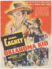 9p0084 OKLAHOMA KID herald 1939 fantastic art of James Cagney, Humphrey Bogart, Rosemary Lane, rare!