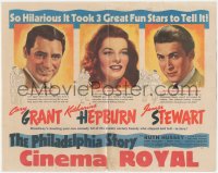 9p0085 PHILADELPHIA STORY herald 1941 Katharine Hepburn, Cary Grant, James Stewart, Cukor classic!