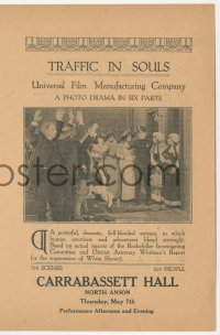 9p0089 TRAFFIC IN SOULS herald 1913 super early Universal movie exposing white slavery in New York!