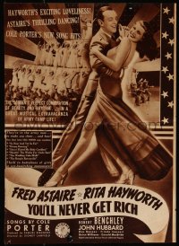 9p0093 YOU'LL NEVER GET RICH herald 1941 different images of Fred Astaire & Rita Hayworth, rare!