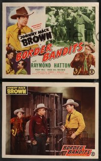 9p1351 BORDER BANDITS 8 LCs 1946 cowboy Johnny Mack Brown, Raymond Hatton & pretty Rosa del Rosario!
