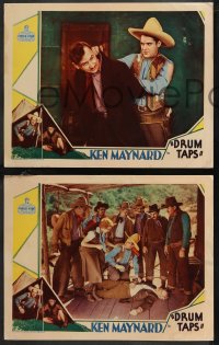 9p1412 DRUM TAPS 4 LCs 1933 tough western cowboy hero Ken Maynard catches the bad guy and more!