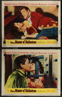 9p1366 MASTER OF BALLANTRAE 8 LCs 1953 Errol Flynn, Robert Louis Stevenson story, pirate adventure!