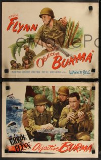 9p1370 OBJECTIVE BURMA 8 LCs 1945 cool images of Errol Flynn leading World War II commandos!