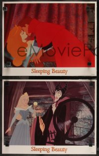 9p1380 SLEEPING BEAUTY 8 LCs R1986 Walt Disney cartoon fairy tale fantasy classic!
