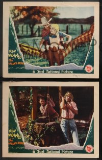 9p1397 UPLAND RIDER 7 LCs 1928 western cowboy Ken Maynard in action & with Ena Gregory!