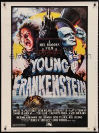 9r0403 YOUNG FRANKENSTEIN 30x40 1974 Mel Brooks, Alvin art of Gene Wilder, Peter Boyle & Feldman!