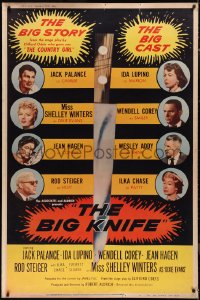 9r0137 BIG KNIFE style Z 40x60 1955 Robert Aldrich, Jack Palance, Shelley Winters, Ida Lupino!