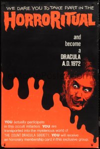 9r0145 DRACULA A.D. 1972 40x60 1972 Hammer, Christopher Lee, HorroRitual, we dare you!
