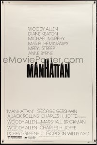 9r0156 MANHATTAN 40x60 1979 Woody Allen & Diane Keaton, New York City title design by Burt Kleeger!