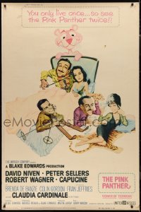 9r0162 PINK PANTHER style Z 40x60 1964 wacky art of Peter Sellers & David Niven by Jack Rickard!