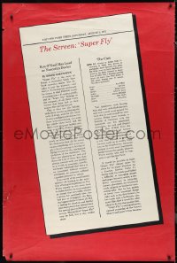 9r0170 SUPER FLY 40x60 1972 blown up New York Times review by Roger Greenspun!