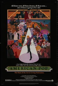 9r1041 AMERICAN POP 1sh 1981 cool rock & roll art by Wilson McClean & Ralph Bakshi!