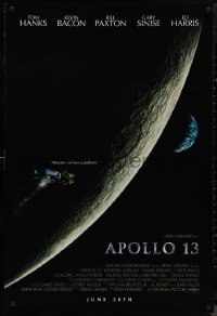 9r1043 APOLLO 13 advance 1sh 1995 Ron Howard directed, Tom Hanks, image of module in moon's orbit!