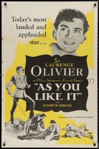 9r1047 AS YOU LIKE IT 1sh R1949 Sir Laurence Olivier in William Shakespeare's romantic comedy!