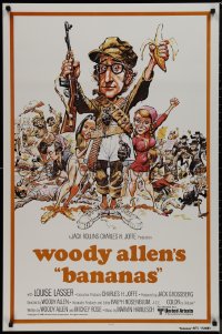 9r1060 BANANAS int'l 1sh R1980 wacky images of Woody Allen, Louise Lasser, classic comedy!