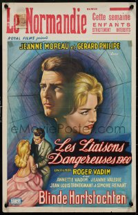 9r0515 DANGEROUS LOVE AFFAIRS Belgian 1959 Les Liaisons Dangereuses, Jeanne Moreau, Annette Vadim