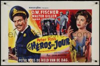 9r0523 MEET PETER VOSS Belgian 1959 Der Held Des Tages, O.W. Fischer crime comedy sequel!