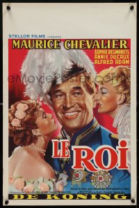 9r0528 ROYAL AFFAIR Belgian 1950 Marc-Glibert Sauvajon's Le roi starring Maurice Chevalier!