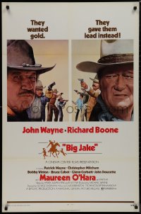 9r1073 BIG JAKE 1sh 1971 Richard Boone wanted gold but John Wayne gave him lead instead!