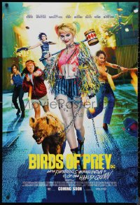 9r1079 BIRDS OF PREY int'l advance DS 1sh 2020 Margot Robbie as Harley Quinn with Bruce the Hyena!