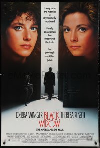 9r1082 BLACK WIDOW 1sh 1987 headshots of sexy Debra Winger & Theresa Russell!