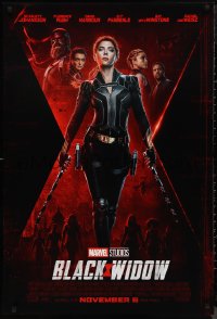 9r1081 BLACK WIDOW advance DS 1sh 2021 Scarlet Johansson as Natasha Romanoff, Marvel superhero!