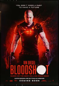 9r1086 BLOODSHOT int'l teaser DS 1sh 2020 cool image of Vin Diesel in the title role with two guns!