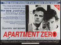 9r0656 APARTMENT ZERO British quad 1989 directed by Martin Dawn, Hart Bochner, Colin Firth!